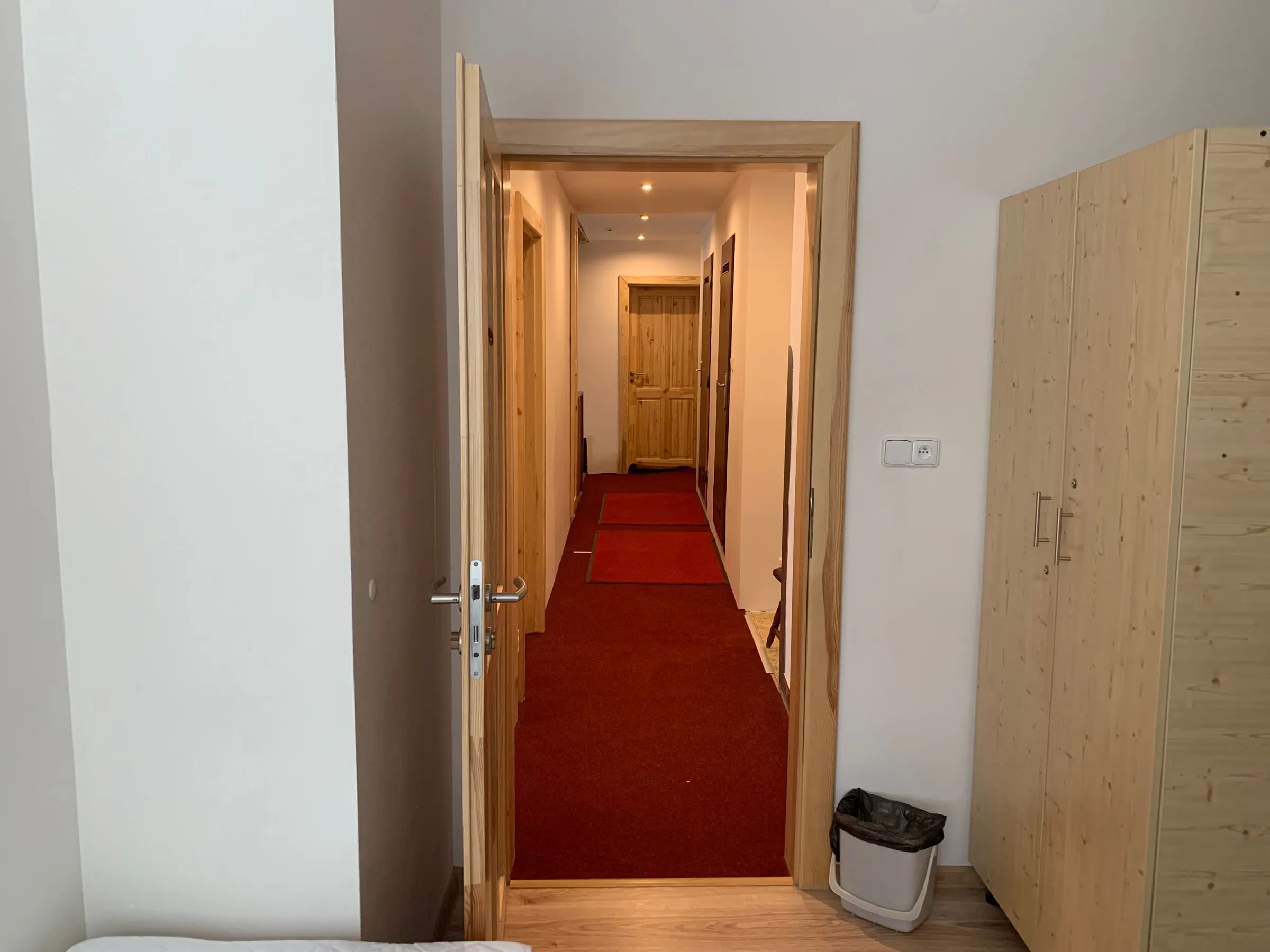 View from a room into the corridor