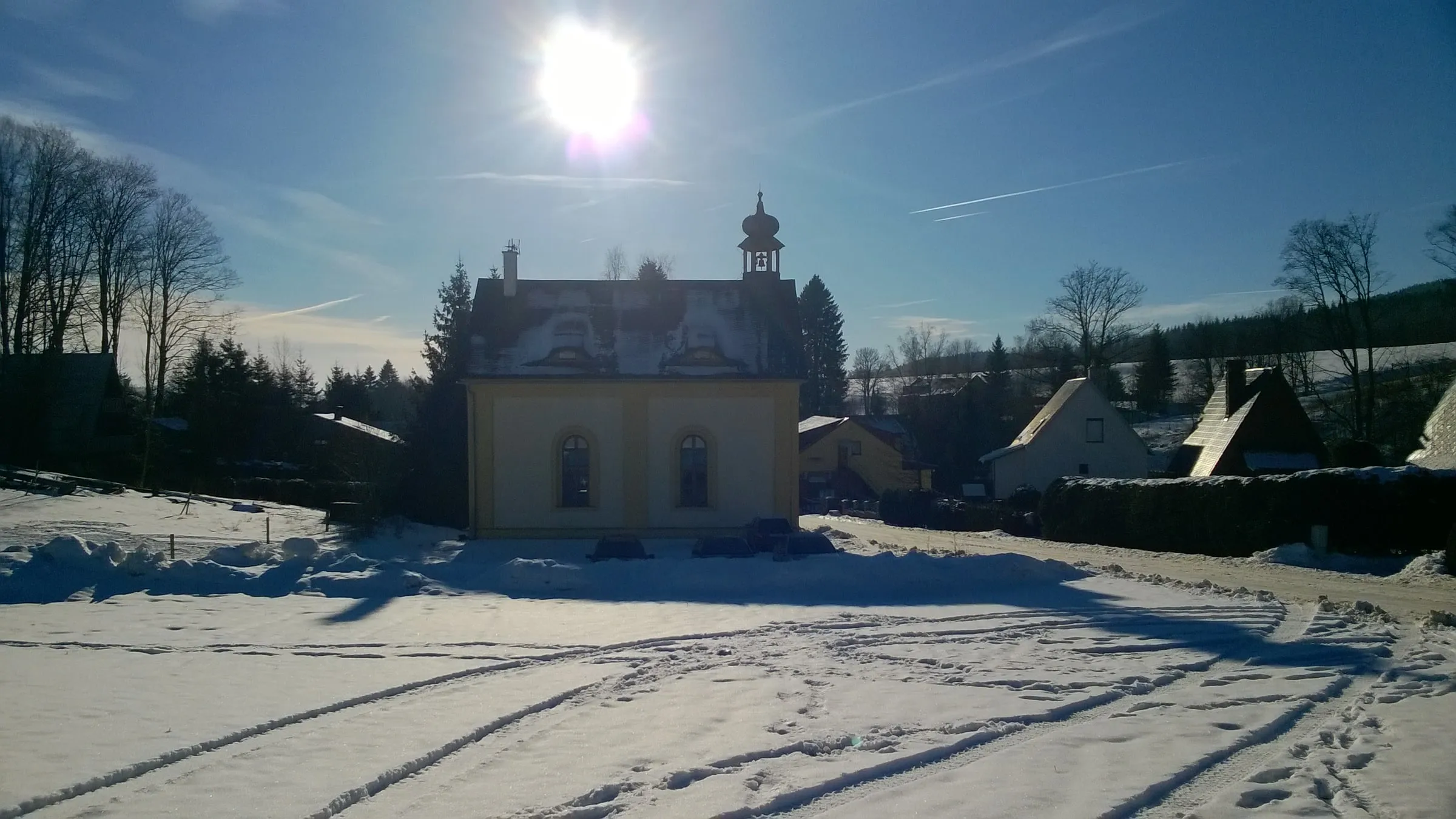 Penzion Pod Zvonem in the winter sun