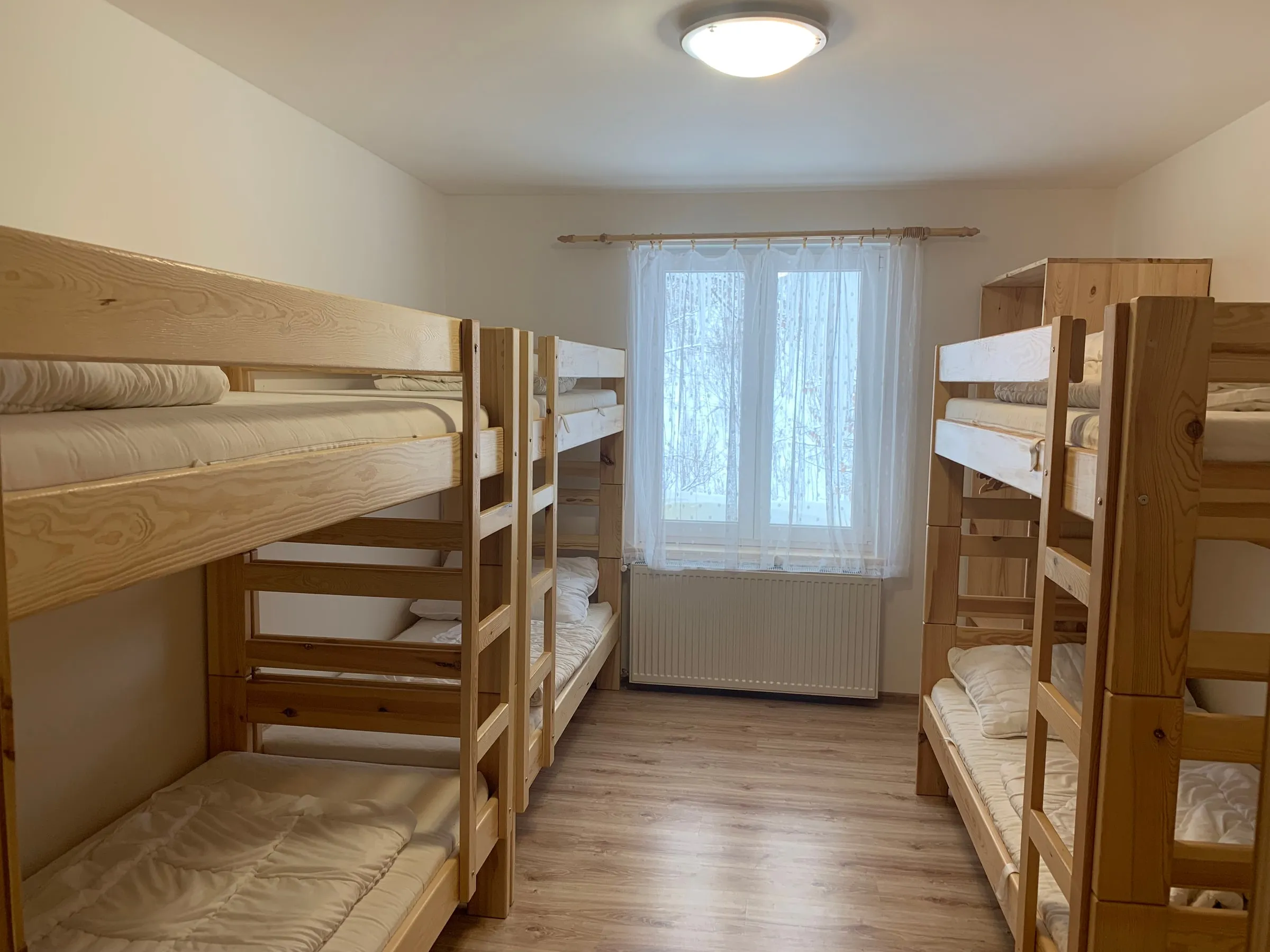 Bright room with bunk beds